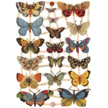 Beautiful Butterflies Scraps with Glitter ~ Germany